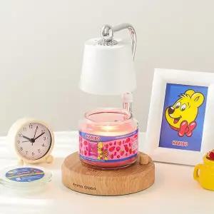 하리보캔들 미듐자+빛조절 높이조절 우드감성 캔들워머 세트