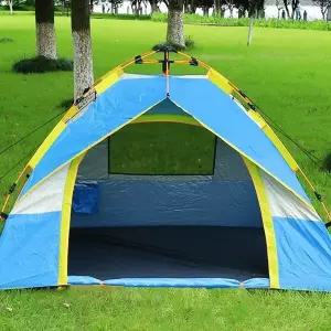 2-3인용 원터치 텐트 블루 그늘막 해충차단 강화폴대