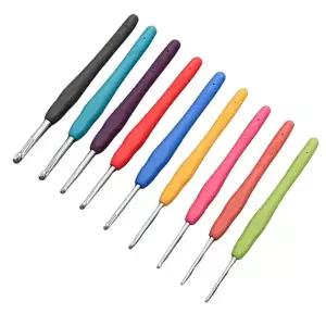 미끄럼방지 실리콘손잡이 뜨개실 코바늘 2mm-10mm