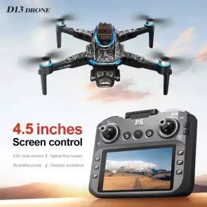 드론 D13 RC 4K 전문 HD 트리플 카메라 5G WIFI FPV 360 ° 장애물 회피 브러시리스 대형 스크린 쿼드콥터