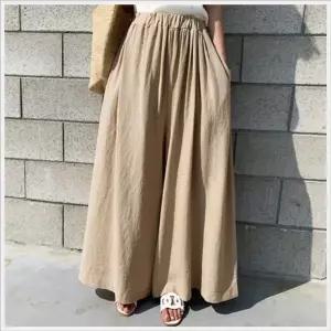 [하프클럽/]와이드 롱 통큰 시원한 면 치마바지 빅사이즈 팬츠