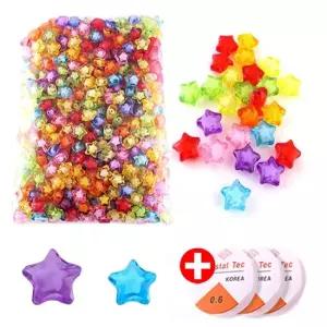 비즈구슬 비즈공예  대용량)-투명이중구슬 별 팔찌만들기 구슬 구슬꿰기 비즈구슬