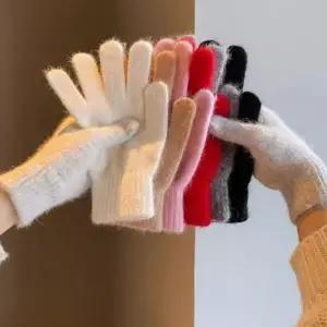 /신상오픈런 여성용 기본 파스텔 손뜨개 니트 겨울 장갑