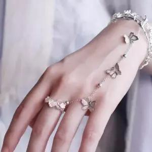 /신상오픈런 여성용 실버 원형 쥬얼리 링 팔찌