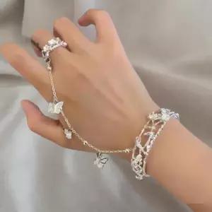 /신상오픈런 여성 실버 뱅글 링 팔찌 세트