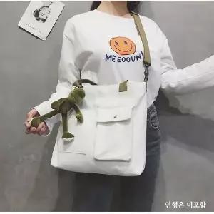 [하프클럽/]좋은 품질 캐주얼 보조가방 옆으로매는 학원보조가방