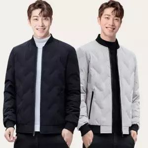 [하프클럽/]항공점퍼 패딩 자켓 가을 겨울 노카라 블루종 점퍼 잠