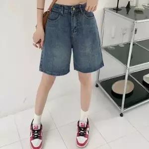 [하프클럽/]여성 4컬러 탄탄 데님 청반바지 A라인 여름 하프팬츠