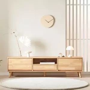 [바로방 가구]그레이스 1500 오픈서랍 고무나무 거실장 원목 수납 티비다이 tv장식장 거실서랍