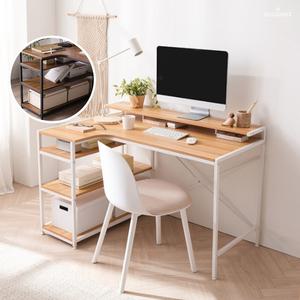 milovhi 모니터선반포함 조립식 철제 코너형 ㄱ자책상 1200 모서리 기역자책상 l자책상