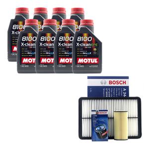올뉴스포티지QL 2.0 디젤 엔진오일 모튤 엑스클린 EFE 5W30 8리터 보쉬 오일필터 에어필터