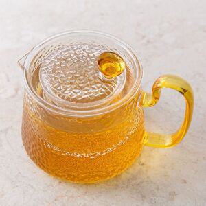 옐로우 곰보 차우림 유리 주전자 570ml 다관 티포트 차도구 부부선물 신혼 다도구 다기 세트 도자기잔