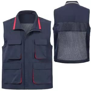 사무용조끼 오피스 근무복 망사 여름 아웃도어조끼 주머니많은 단체 유니폼 빅사이즈 120 5XL 낚시 D4360