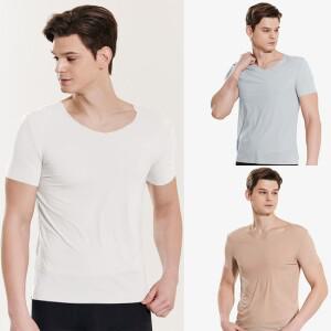 남성 티셔츠 입은표시안나는 자국없는 무봉제 심리스 반팔 런닝