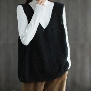 여성 여름 뱃살커버 빅사이즈 니트 조끼 베스트 루즈핏 박스핏 오버핏 체형커버 간절기 조끼