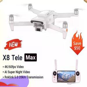 FIMI X8 V2 Tele Max 카메라 드론 촬영용 듀얼 드론 AI RC 쿼드콥터 4K