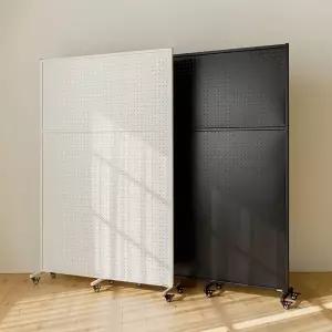 [레트로하우스] 틴우드 타공판 철제파티션 1200 스탠드 세트 (바퀴포함)