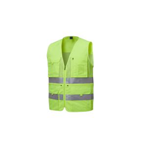 춘하 작업복조끼 지벤 [ ZB-V2523 ] 안전규격 반사띠 등판망사 다양한포켓의 형광그린 안전조끼