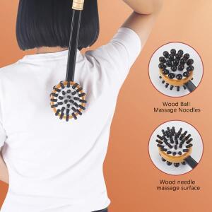 등 노크 마사지 도구 망치, 스트레스 피로 해소 손잡이, 나무 긁개, 편안한 마사지 스틱, 바디 헬스 케어