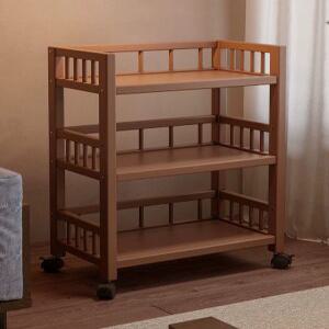 원목트롤리 우드 3단 이동식 웨건 엔틱 주방 빈티지 수납선반 바퀴 왜건