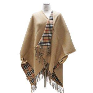 [버버리] 체크 울 리버시블 케이프 아카이브 베이지 8071673