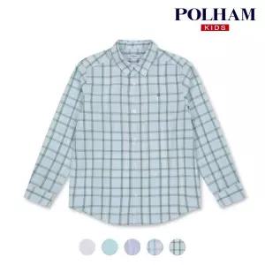 [폴햄키즈] 시그니처 공용 린넨 폴리 긴팔 셔츠PKD2WC3010