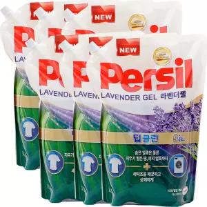 헨켈 세탁세제 퍼실 딥클린 리필 2.1L X 6개 1box - 라벤더 일반드럼겸용 섬유속부터 세탁기속까지 함께 깨