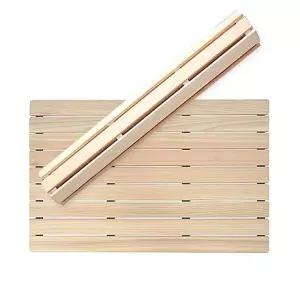 편백나무 롤링 발매트 소 민자 / 욕실 화장실 현관 베란다 캠핑 발판 깔판