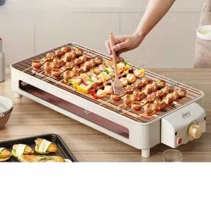 꼬치구이 불판 전기 바베큐 삼겹살 테이블 그릴팬 오븐(화이트)+그릴