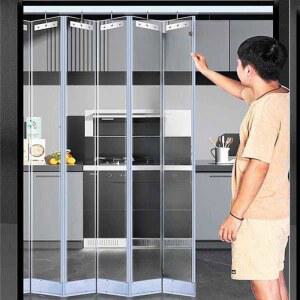 자바라 홀딩도어 미닫이문 자바라문 접이식문 도어 방풍 가게