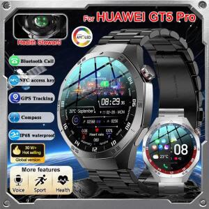 2025년 신제품 HUAWEI Watch GT5Pro 스마트워치 남성용 1.52인치 AMOLED 스크린 GPS 트랙 심박수 블루투스