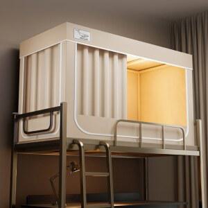 난방텐트 수면 텐트 2층 보온 암막 1인용 방한 침대 사각 기숙사 차광 커튼 아늑한 모기장 싱글