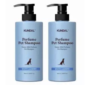 쿤달 네이처 애견 반려동물 샴푸 2구 세트 500ml 화이트런더리 한국