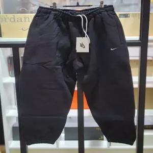 NRG 솔로 스우시 플리스 팬츠 블랙 화이트 DA0330-010