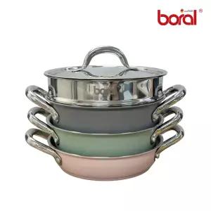  [리퍼상품] 보랄 더 셰프 스택쿡 냄비세트 22cm 스텐 찜기