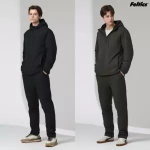 펠틱스 남성 패딩 보아퍼 기모 셋업 2종