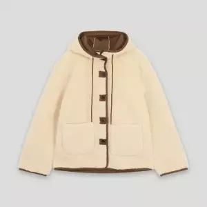 [코데즈컴바인] 스웨이드 배색 후드 퍼 자켓 (CKD-FR382WB)