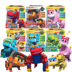 고고다이노 사운드 변신 로봇 렉스 토모 로키 핑 포키 페리 안키 스톰 비키 럭키 공룡 중장비 장난감