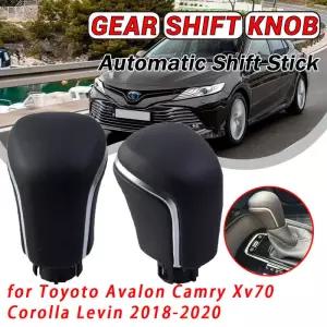 기어노브 기어봉 커버 Toyota Corolla Levin Camry XV70 V70 Avalon 2018-2020 가죽 시프터 레버 InteriorR