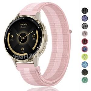 가민 호환 베뉴 4s 3s 스마트 호환워치용 나일론 루프 스트랩 3 손목밴드 교체용 팔찌