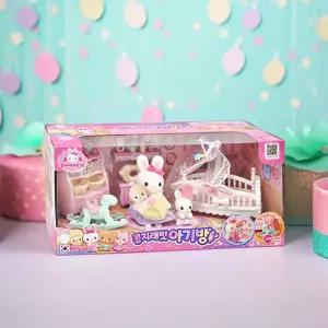 원앤원 콩지래빗 아기방 소꿉놀이 장난감 토끼 인형 캐릭터 피규어 베이비룸 미니어처 침대