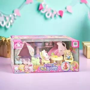 원앤원 콩지래빗 키즈놀이방 인형놀이 장난감 캐릭터 토끼 인형집 미니어처 소품 미끄럼틀 텐트