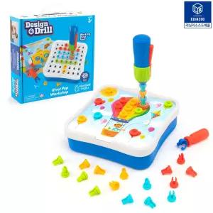 러닝리소스 디자인드릴 리벳 팝 워크샵 역할 공구놀이 색맞추기 패턴카드 놀이 모양 나사