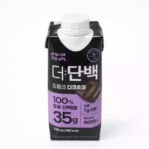[웰빙창고] 빙그레 더단백 드링크 다크초코 330ml 12팩 단백질음료