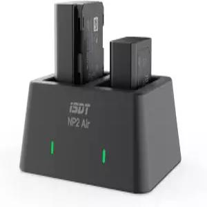 ISDT NP2 Air NPfz100 NPFW50 NPB1 배터리 충전기 90분 완전 충전 최대 25W 타입C 입력 듀얼 채널 사이버샷