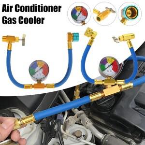 R1234YF 가스 자동차 에어컨 리필, 자동차 에어컨 충전 키트, 1/2 인치 ACME LH AC 충전 호스 도구 포함, 1