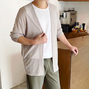 남자여름가디건/린넨/쿨/마/골지/롱가디건/오버핏/루즈핏/간절기가디 건/보카시/빅사이즈