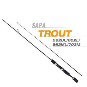 [기타][싸파] TROUT 싸파 트라우트 루어대 562UL/602L/662ML/702M 중 선택형/송어대,꺽지대,민물낚시