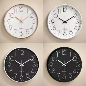 북유럽풍 무소음벽시계 원형 쿼츠 벽걸이 거실 사무실 학교 인테리어 벽시계 OWT-NE30