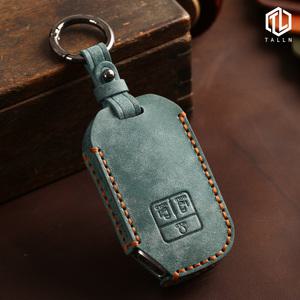 톨른 기아 전용 7버튼 4세대 카니발 스마트 키케이스 천연소가죽 스웨이드 차키홀더 차커버